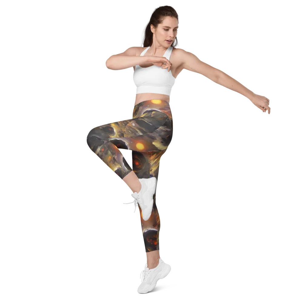 Temporal Vortex on Leggings with Pockets — Left Front