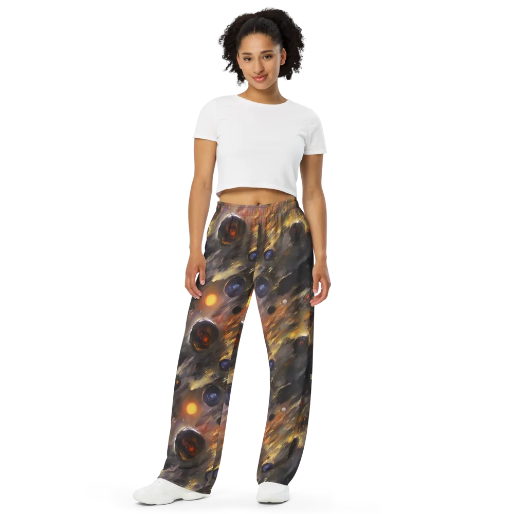 Temporal Vortex on Wide-Leg Pants — Front