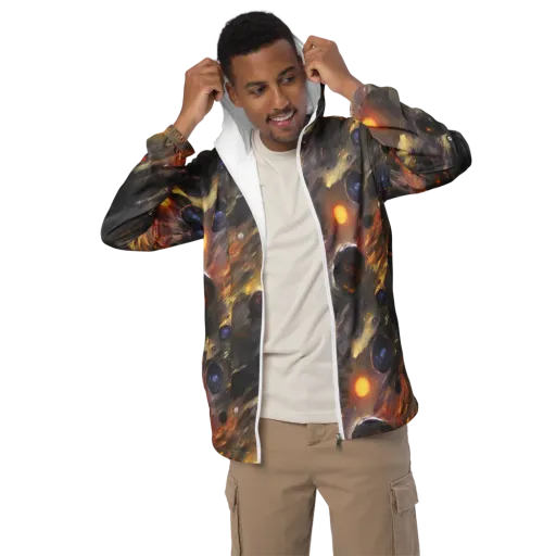 Temporal Vortex on a Men's Windbreaker