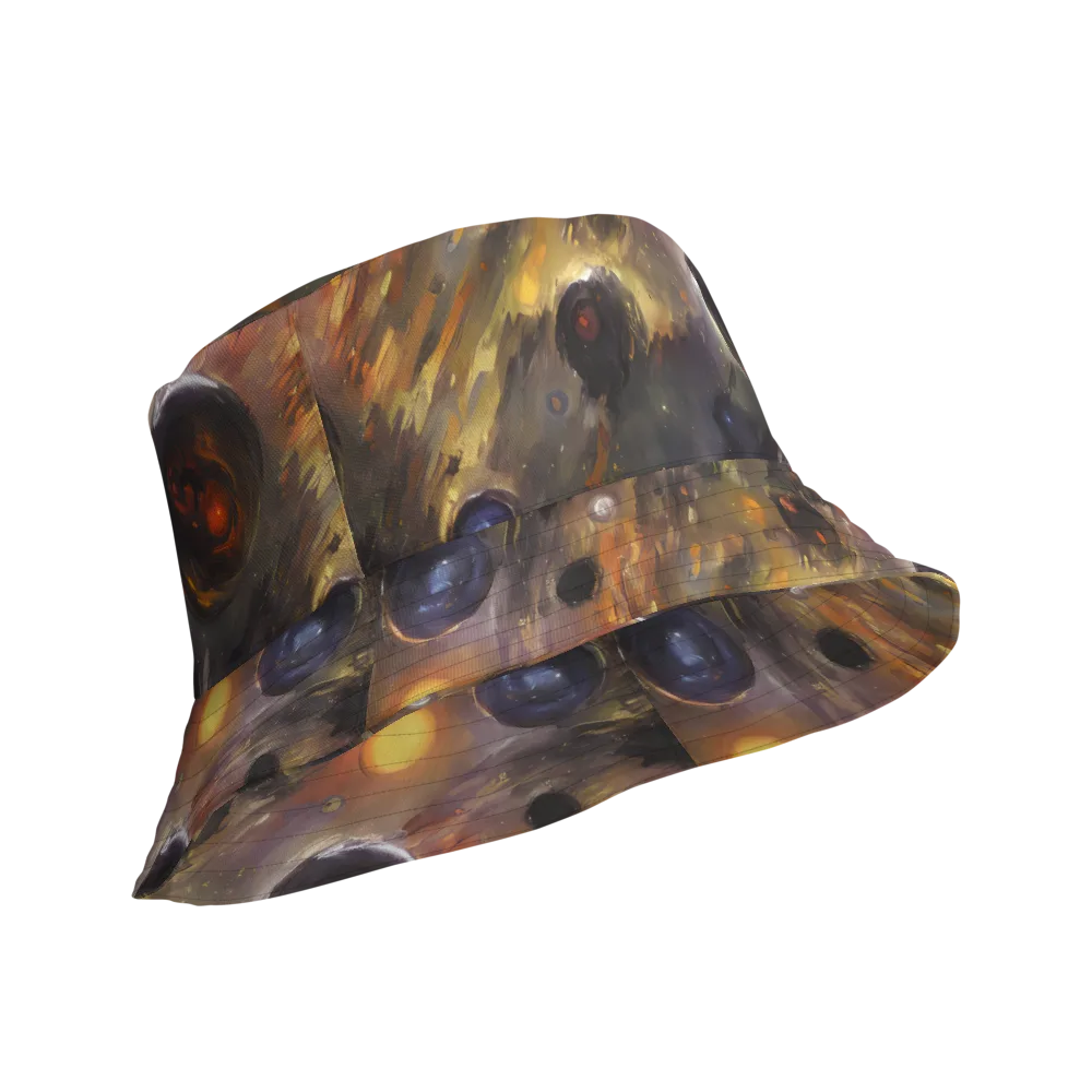 Temporal Vortex on Reversible Bucket Hat — Product details Outside
