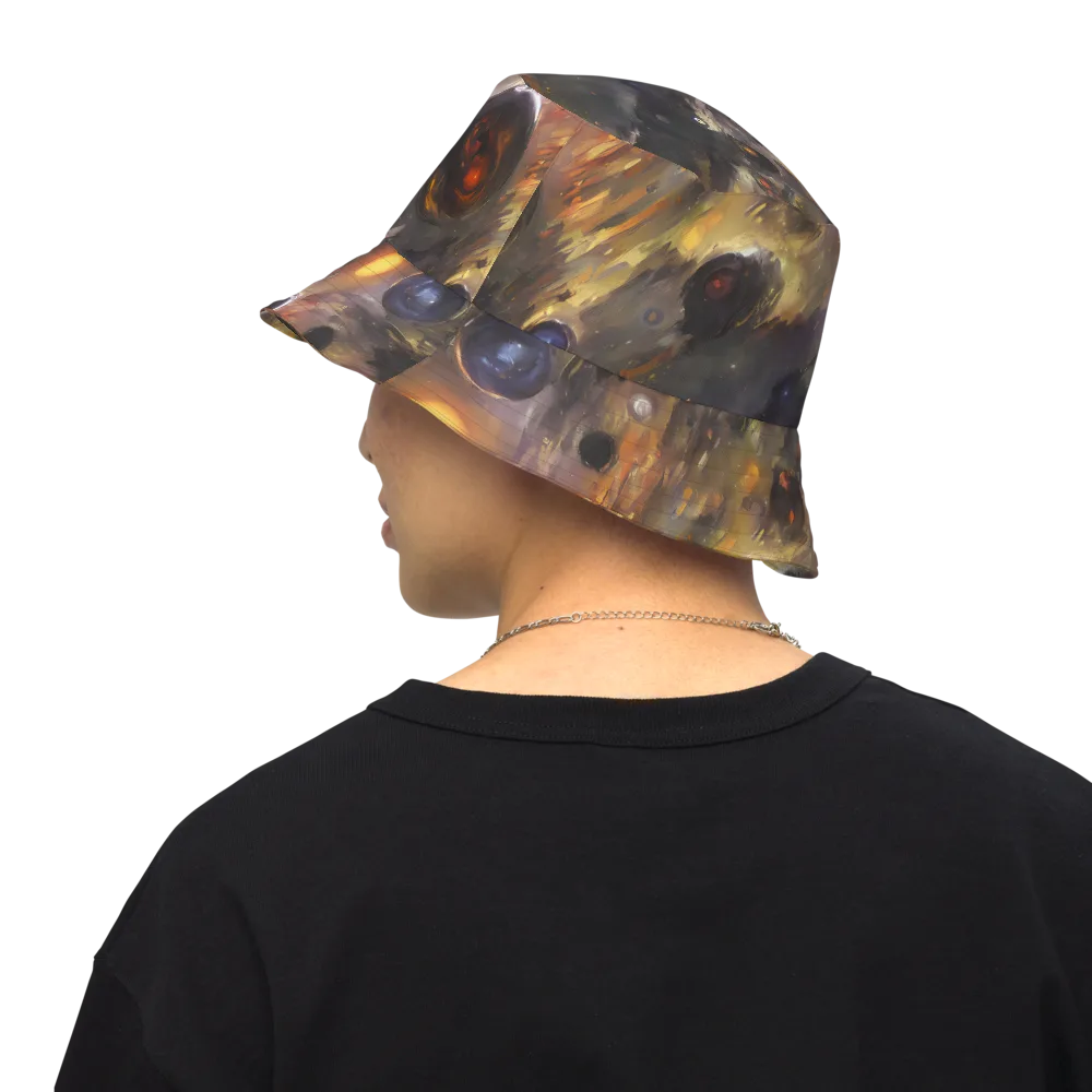 Temporal Vortex on Reversible Bucket Hat — Back Inside