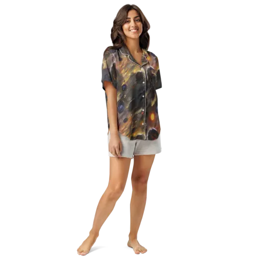 Temporal Vortex on a Women's Short Sleeve Pajama Top