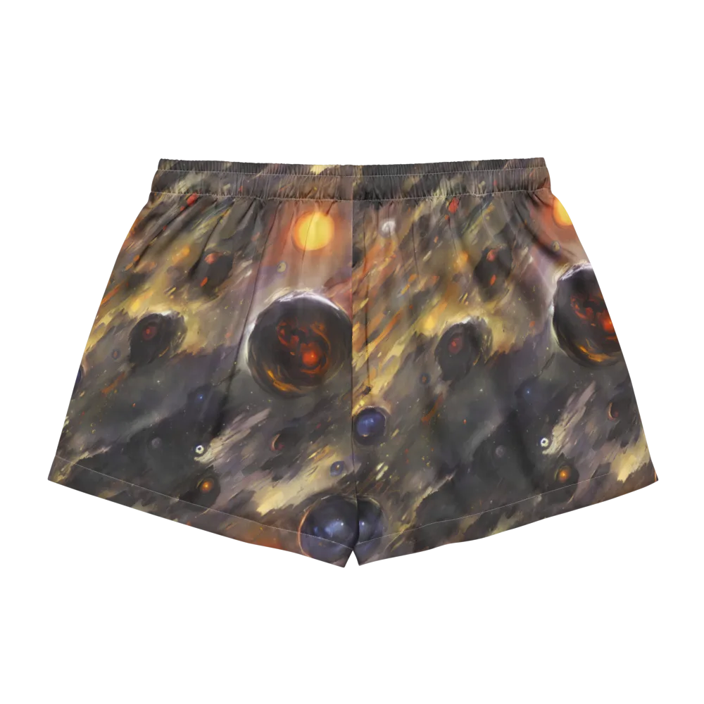Temporal Vortex on Women's Pajama Shorts — Back