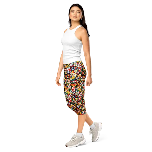 Electric Arabesque on a Capri Leggings
