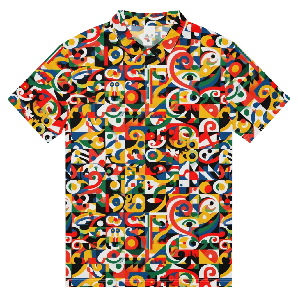 Electric Arabesque on Men's Slim Fit Polo Shirt — Front
