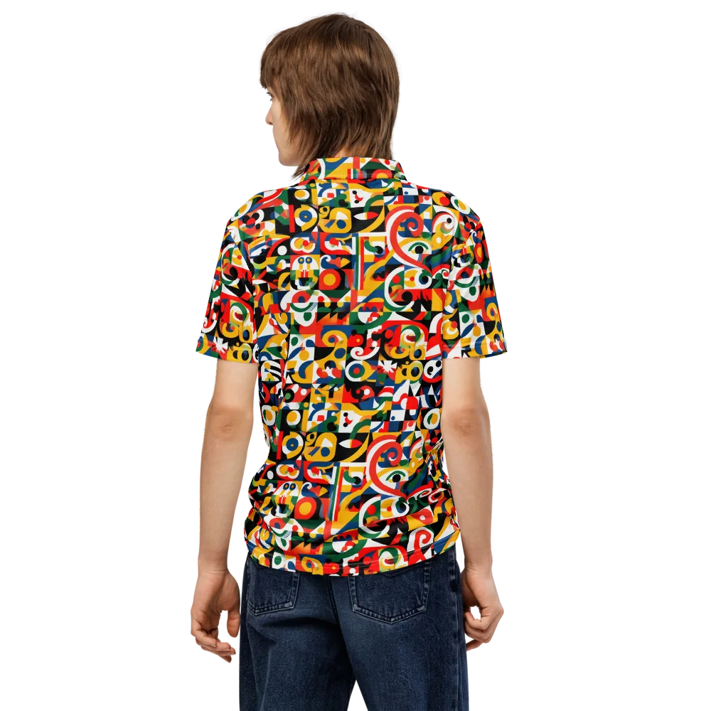 Electric Arabesque on Men's Slim Fit Polo Shirt — Back