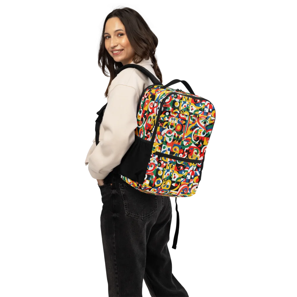 Electric Arabesque on Utility Backpack — Back