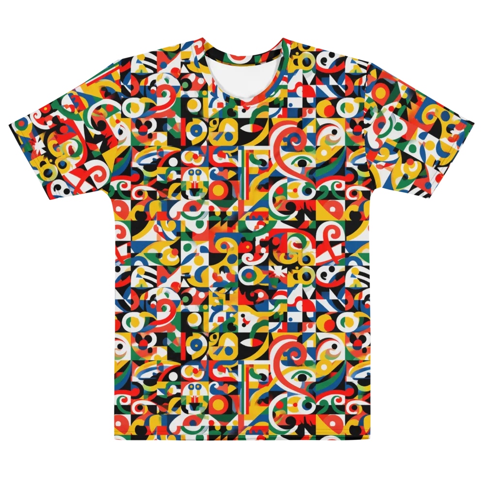 Electric Arabesque on Men's Cotton Crew Neck T-Shirt — Front
