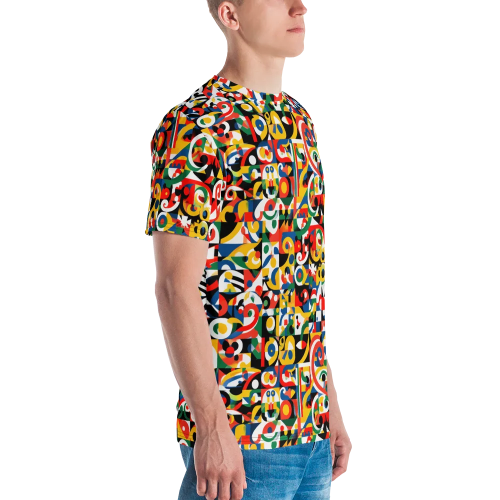 Electric Arabesque on Men's Crew Neck T-Shirt — Right