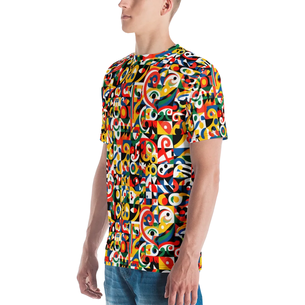 Electric Arabesque on Men's Crew Neck T-Shirt — Left
