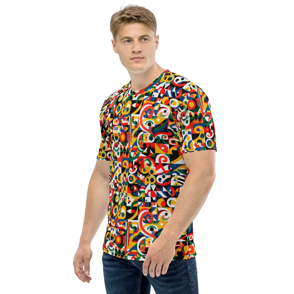 Electric Arabesque on Men's Crew Neck T-Shirt — Left