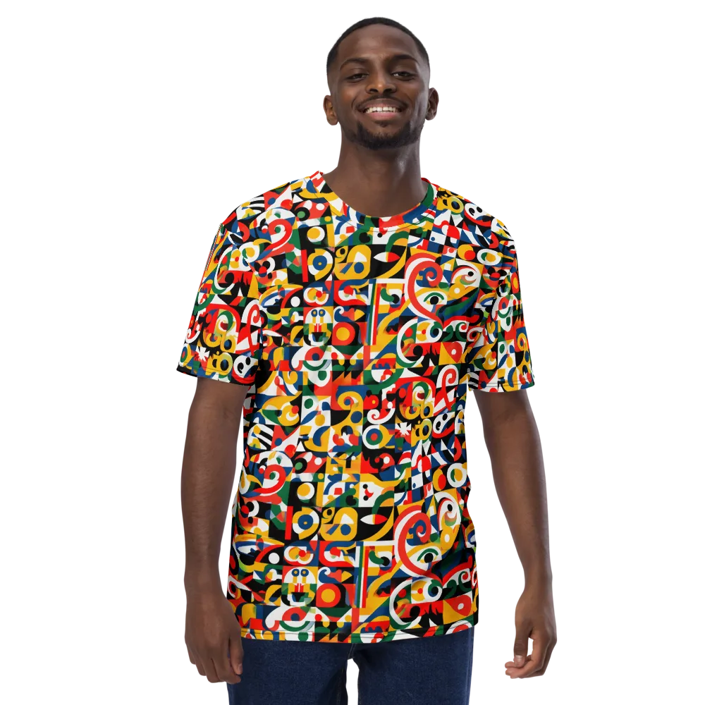Electric Arabesque on Men's Crew Neck T-Shirt — Front