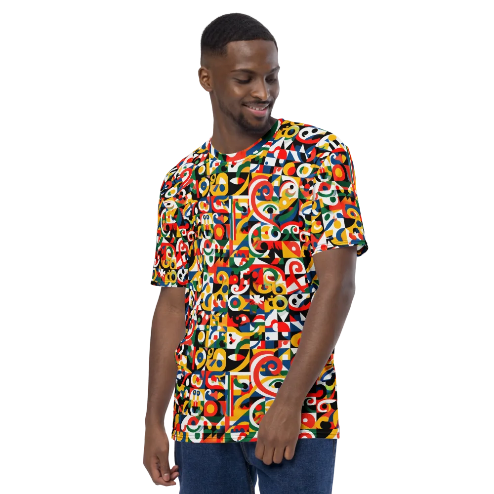 Electric Arabesque on Men's Crew Neck T-Shirt — Left