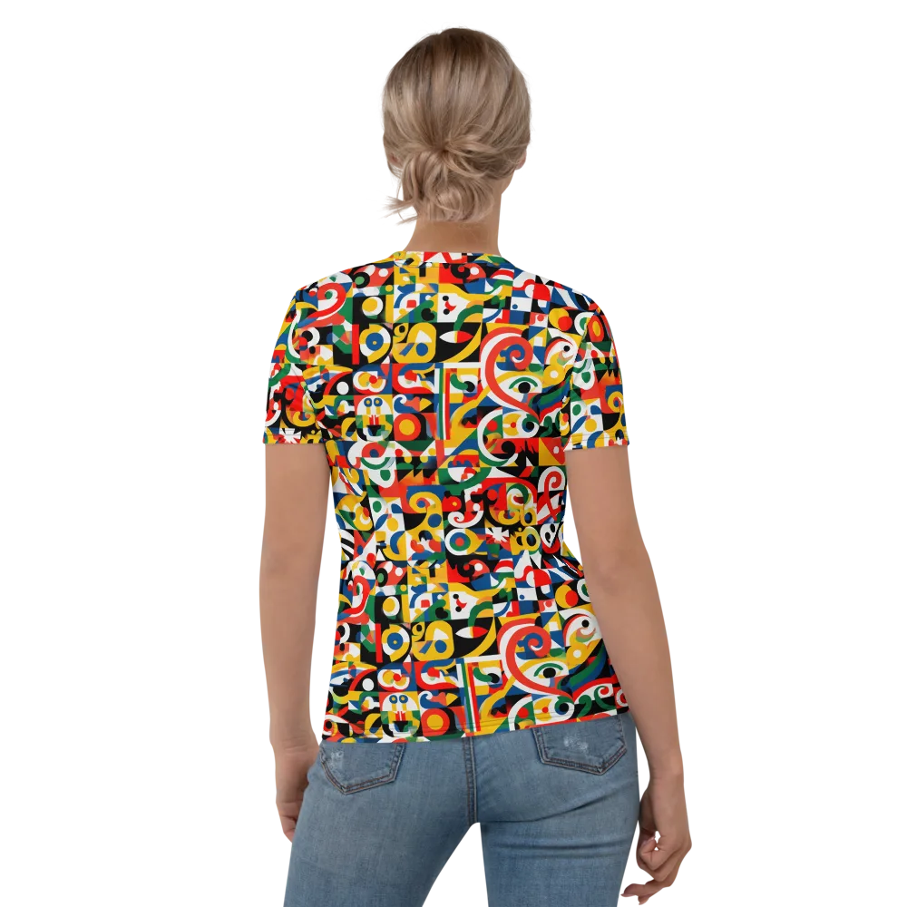 Electric Arabesque on Women's Crew Neck T-Shirt — Back