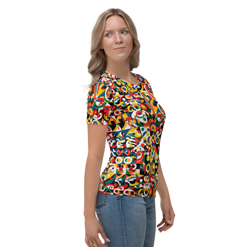 Electric Arabesque on Women's Crew Neck T-Shirt — Right