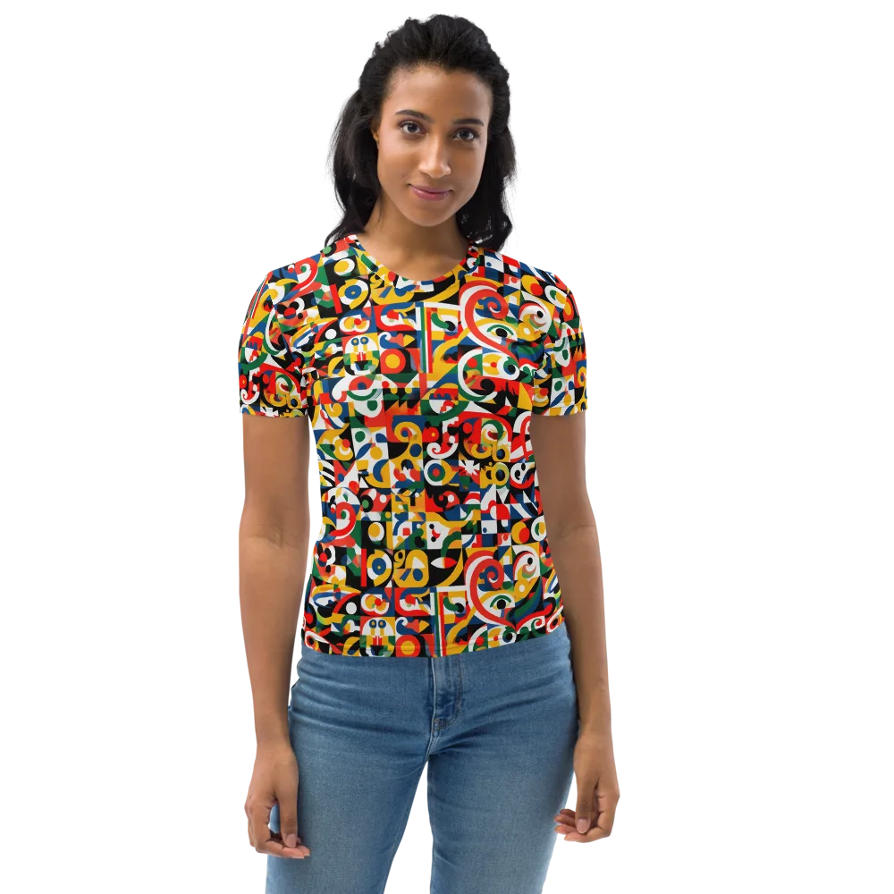 Electric Arabesque on Women's Crew Neck T-Shirt — Front