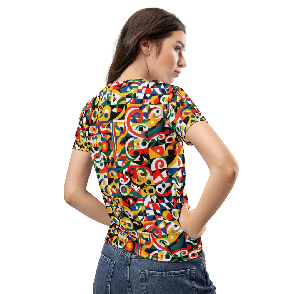 Electric Arabesque on Women's Crew Neck T-Shirt — Back
