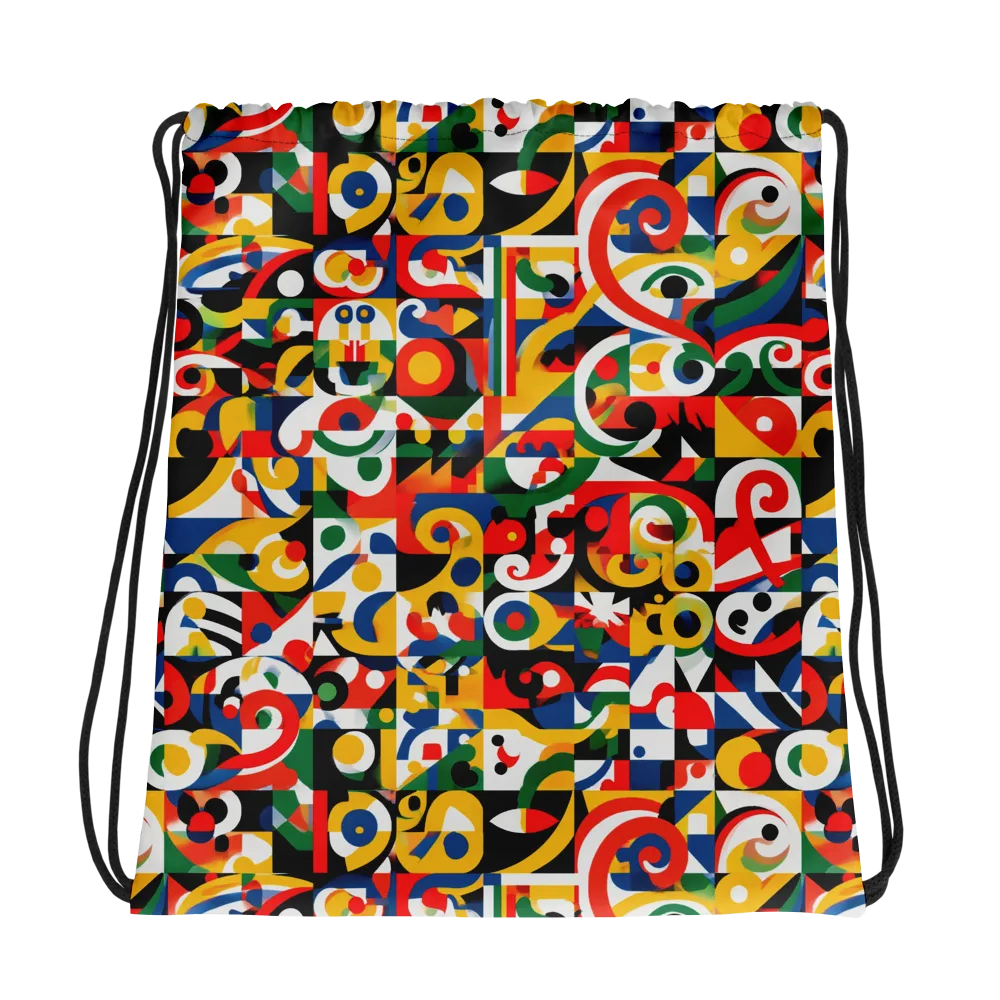 Electric Arabesque on Drawstring Bag — Photo