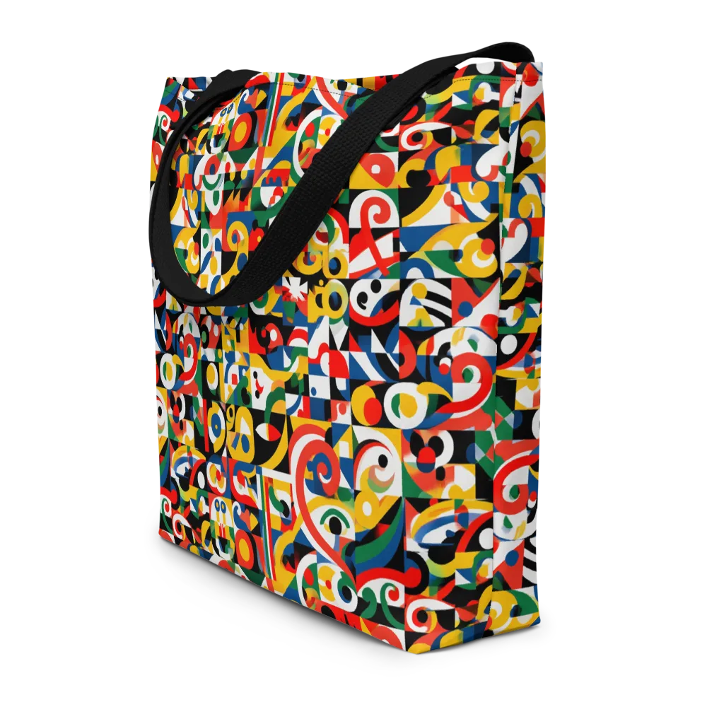 Electric Arabesque on Large Tote Bag W/ Pocket — Front