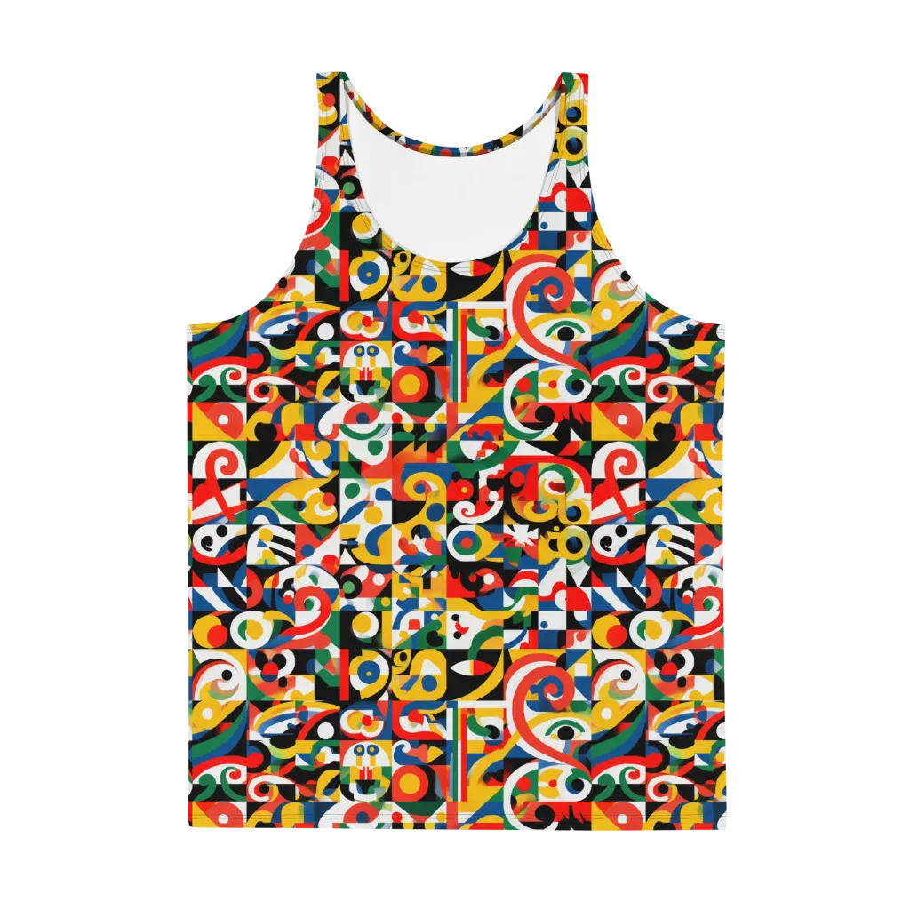 Electric Arabesque on Men's Tank Top — Front