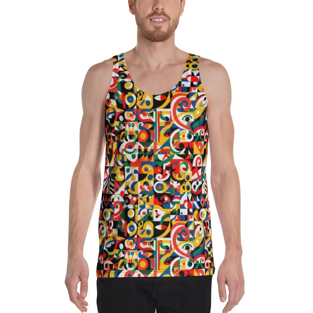 Electric Arabesque on Men's Tank Top — Front