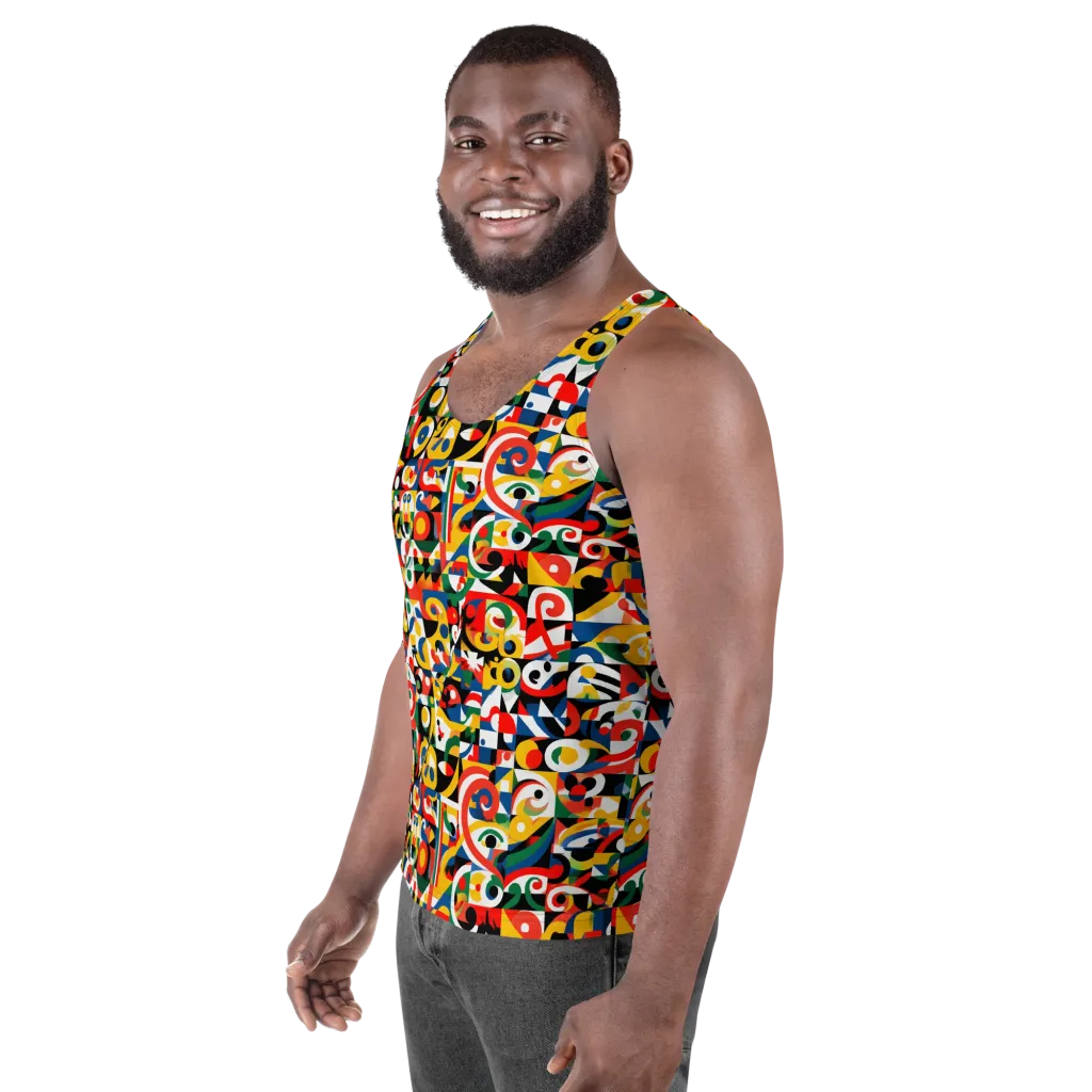 Electric Arabesque on Men's Tank Top — Left Front