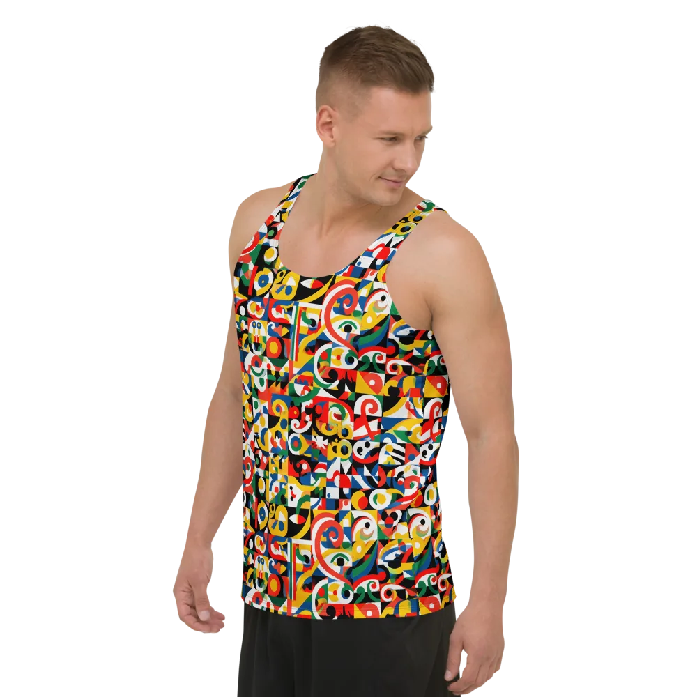 Electric Arabesque on Men's Tank Top — Left Front