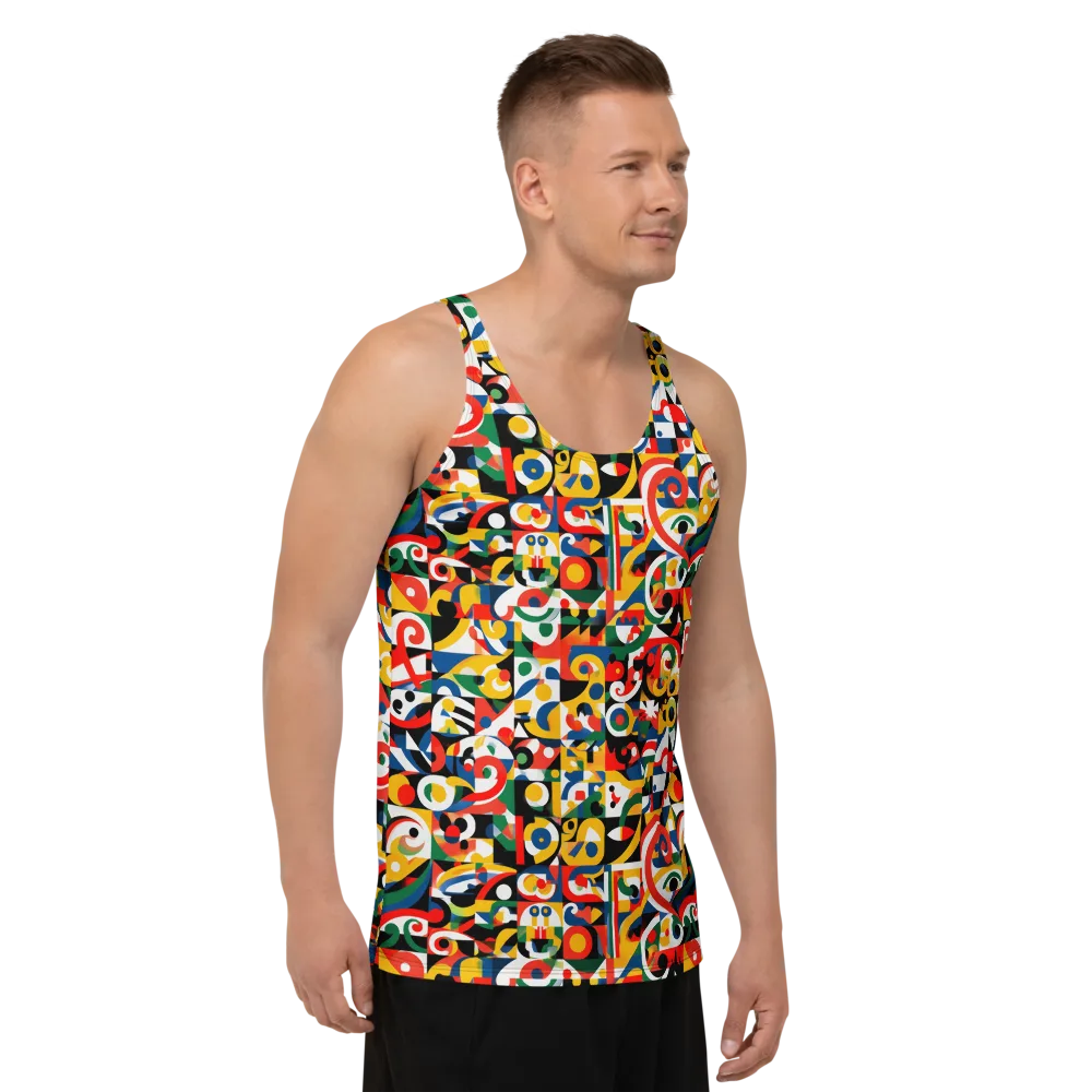 Electric Arabesque on Men's Tank Top — Right Front