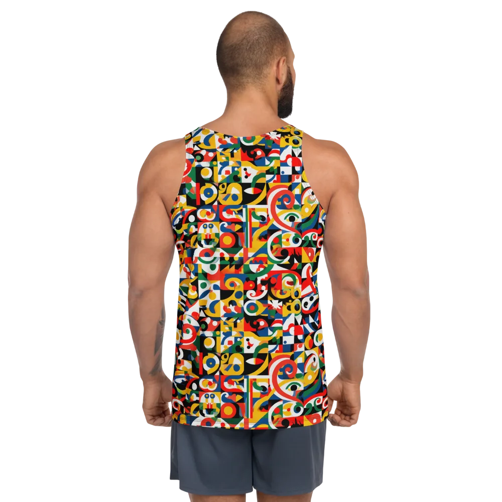 Electric Arabesque on Men's Tank Top — Back