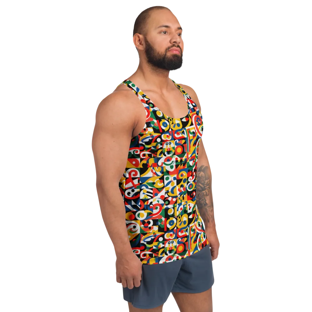 Electric Arabesque on Men's Tank Top — Right Front