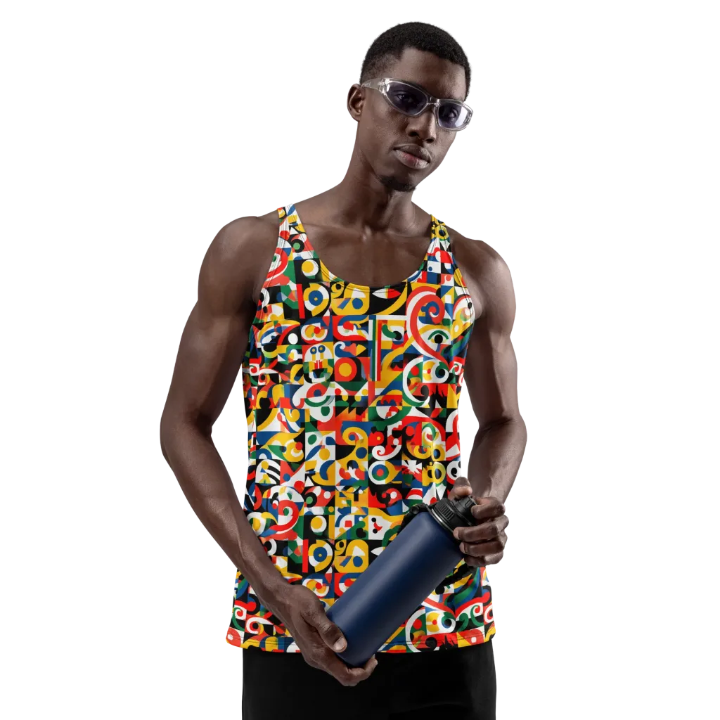 Electric Arabesque on Men's Tank Top — Front