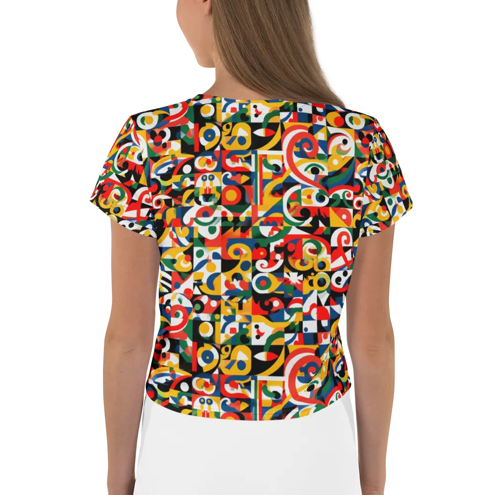 Electric Arabesque on Crop Tee — Back