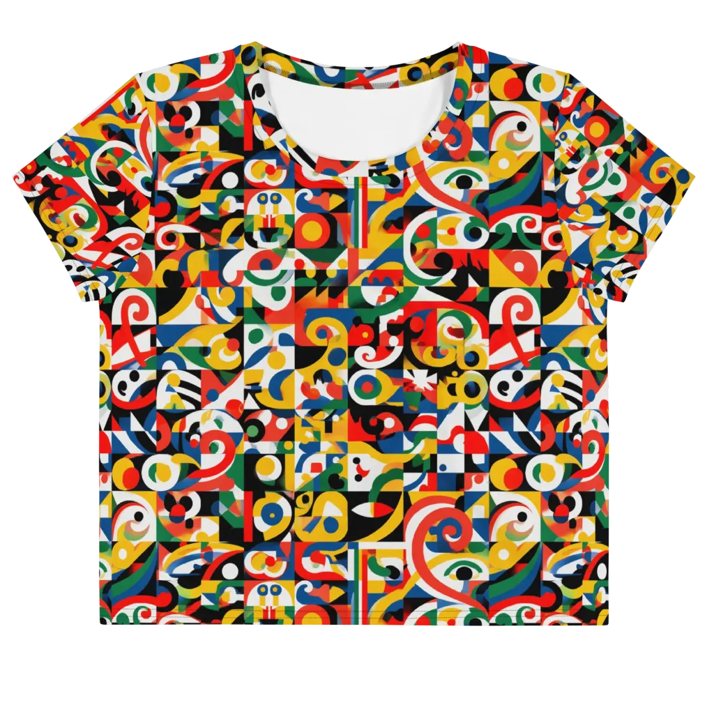 Electric Arabesque on Crop Tee — Front