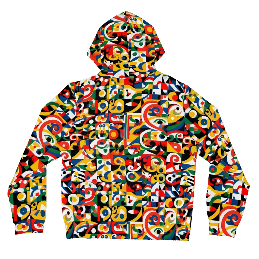 Electric Arabesque on Women's Full-Zip Hoodie — Back