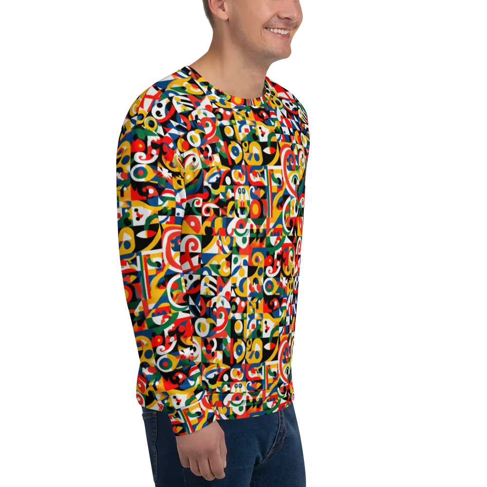 Electric Arabesque on Sweatshirt — Right Front