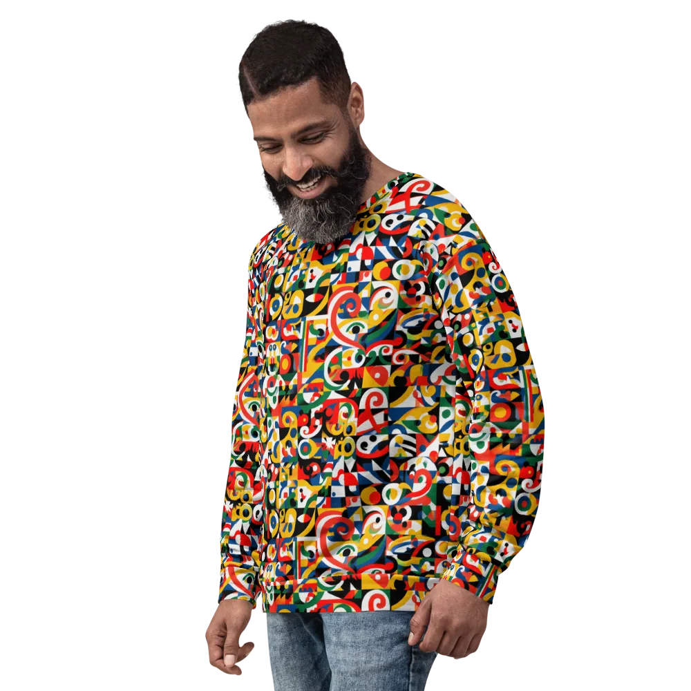 Electric Arabesque on Sweatshirt — Left Front