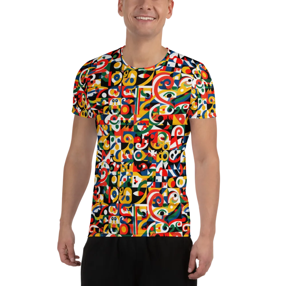 Electric Arabesque on Men's Athletic T-Shirt — Front