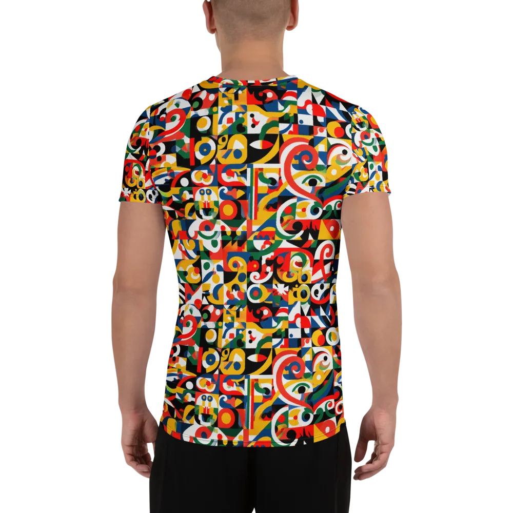 Electric Arabesque on Men's Athletic T-Shirt — Back