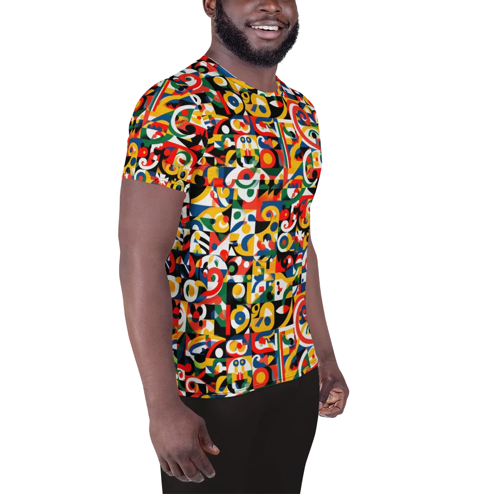 Electric Arabesque on Men's Athletic T-Shirt — Right