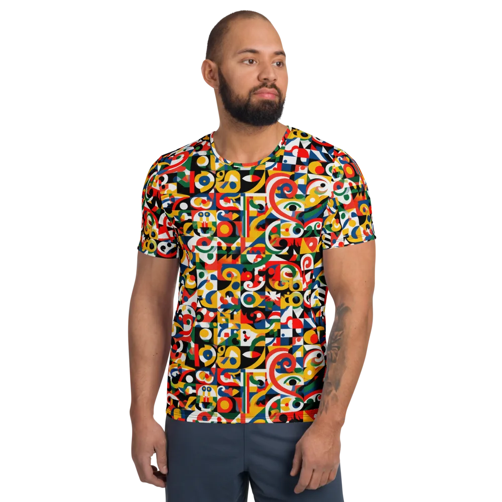 Electric Arabesque on Men's Athletic T-Shirt — Front