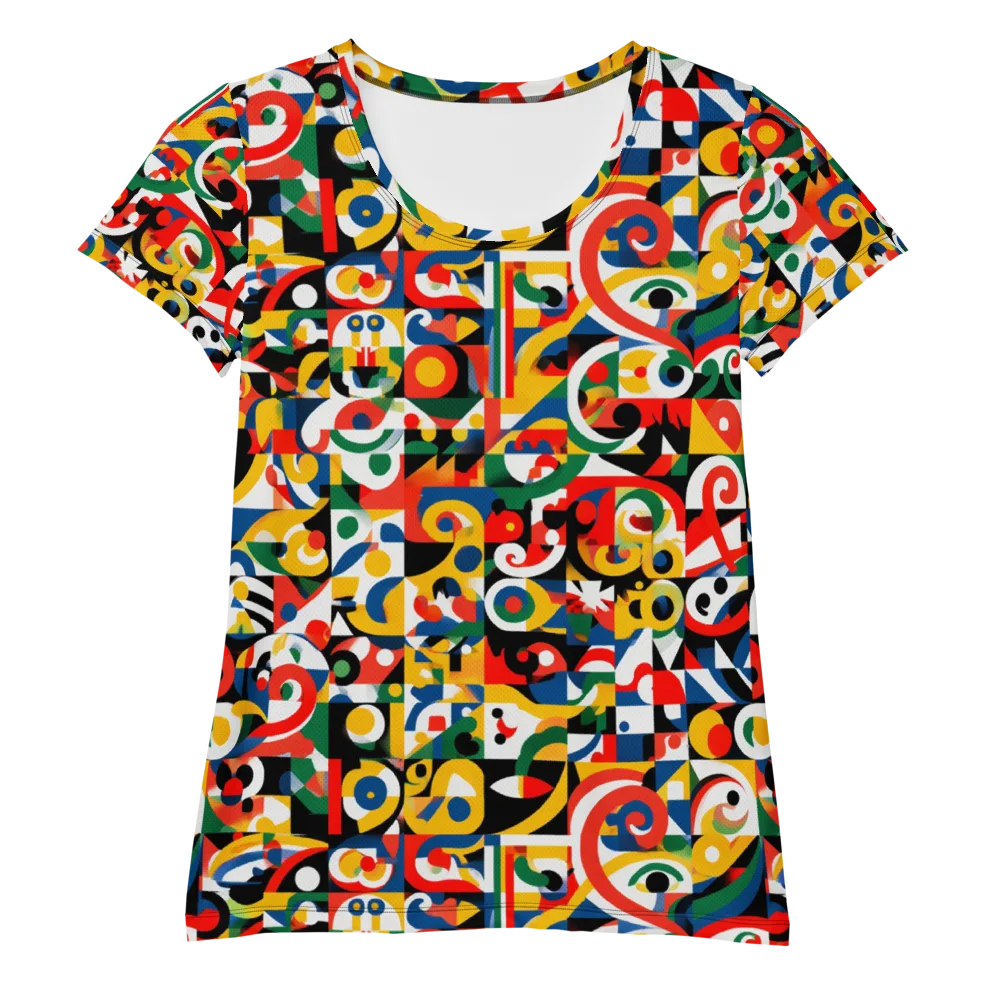 Electric Arabesque on Women's Athletic T-Shirt — Front