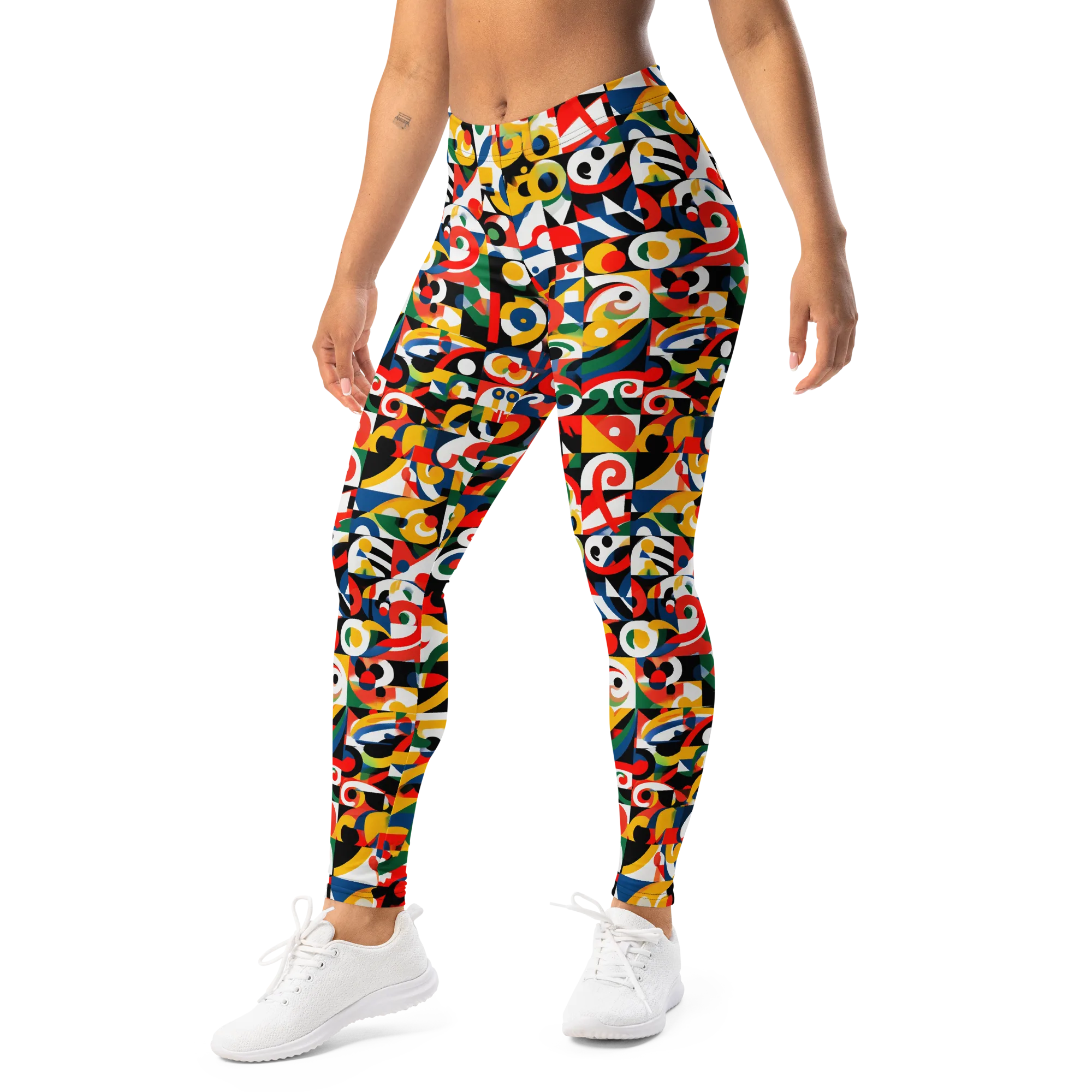 Electric Arabesque on Leggings — Left Front