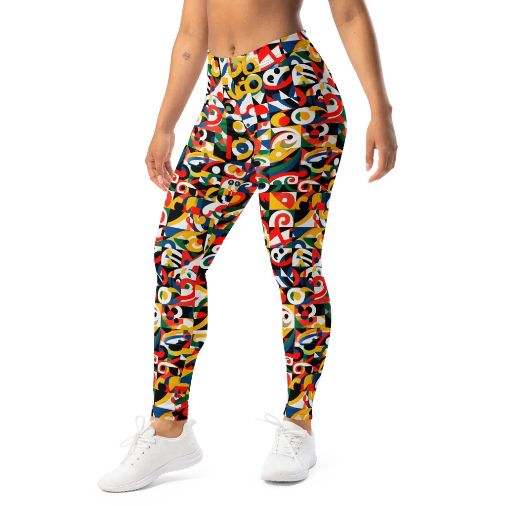 Electric Arabesque on Leggings — Left Front