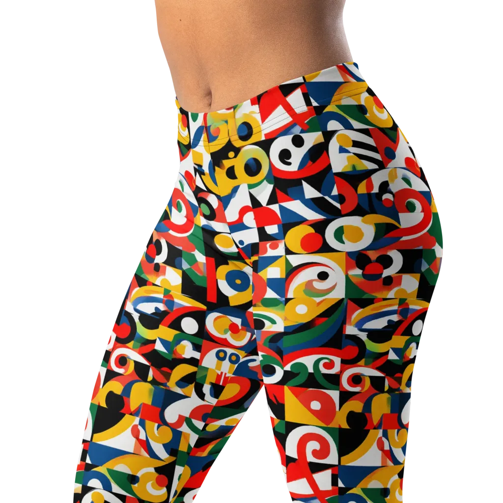 Electric Arabesque on Leggings — Left Front