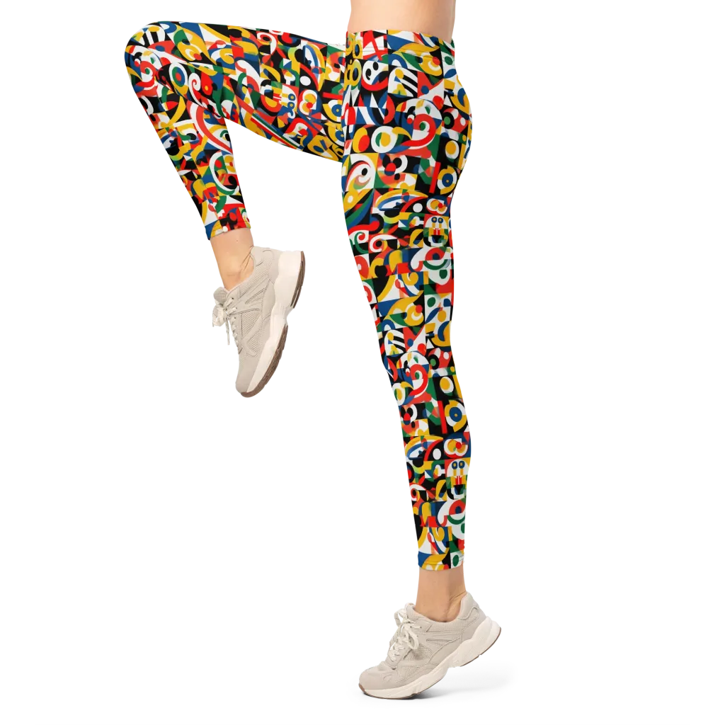 Electric Arabesque on Leggings — Left