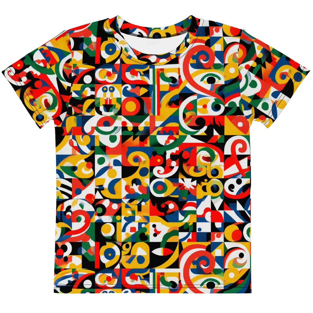 Electric Arabesque on Kids Crew Neck T-Shirt — Front