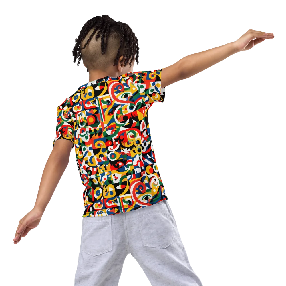 Electric Arabesque on Kids Crew Neck T-Shirt — Back