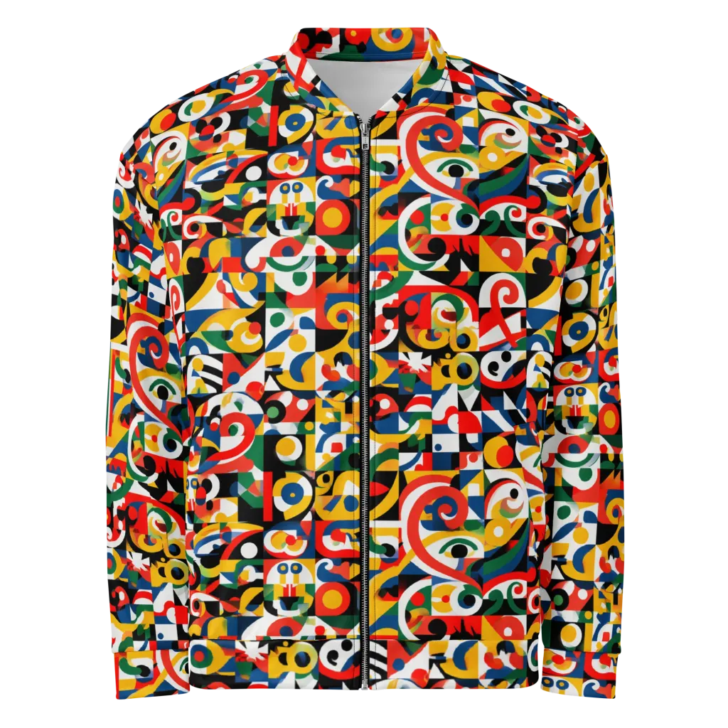 Electric Arabesque on Bomber Jacket — Front