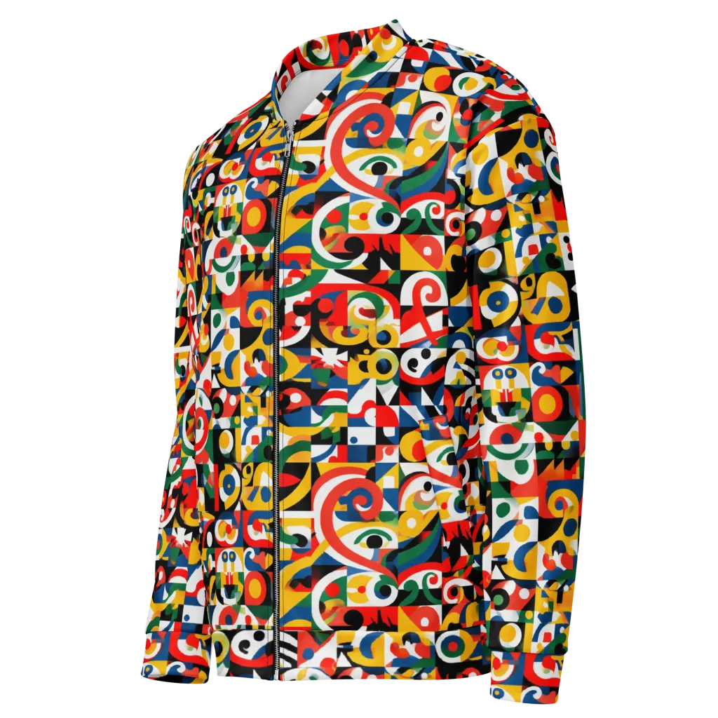 Electric Arabesque on Bomber Jacket — Left Front