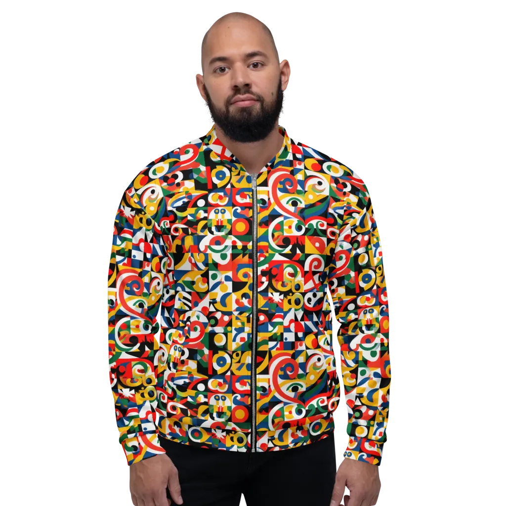 Electric Arabesque on Bomber Jacket — Front
